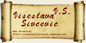 Višeslava Sivčević vizit kartica